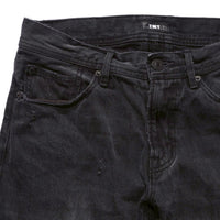 12oz SOFT BLACK DENIM 5P STRAIGHT GREY