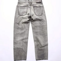 12oz SOFT BLACK DENIM 5P STRAIGHT LIGHT GREY