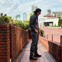 12oz SOFT BLACK DENIM 5P STRAIGHT GREY
