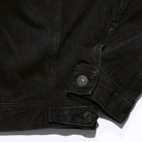 12oz SOFT BLACK DENIM TRUCKER JACKET BLACK