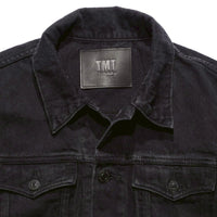 12oz SOFT BLACK DENIM TRUCKER JACKET BLACK