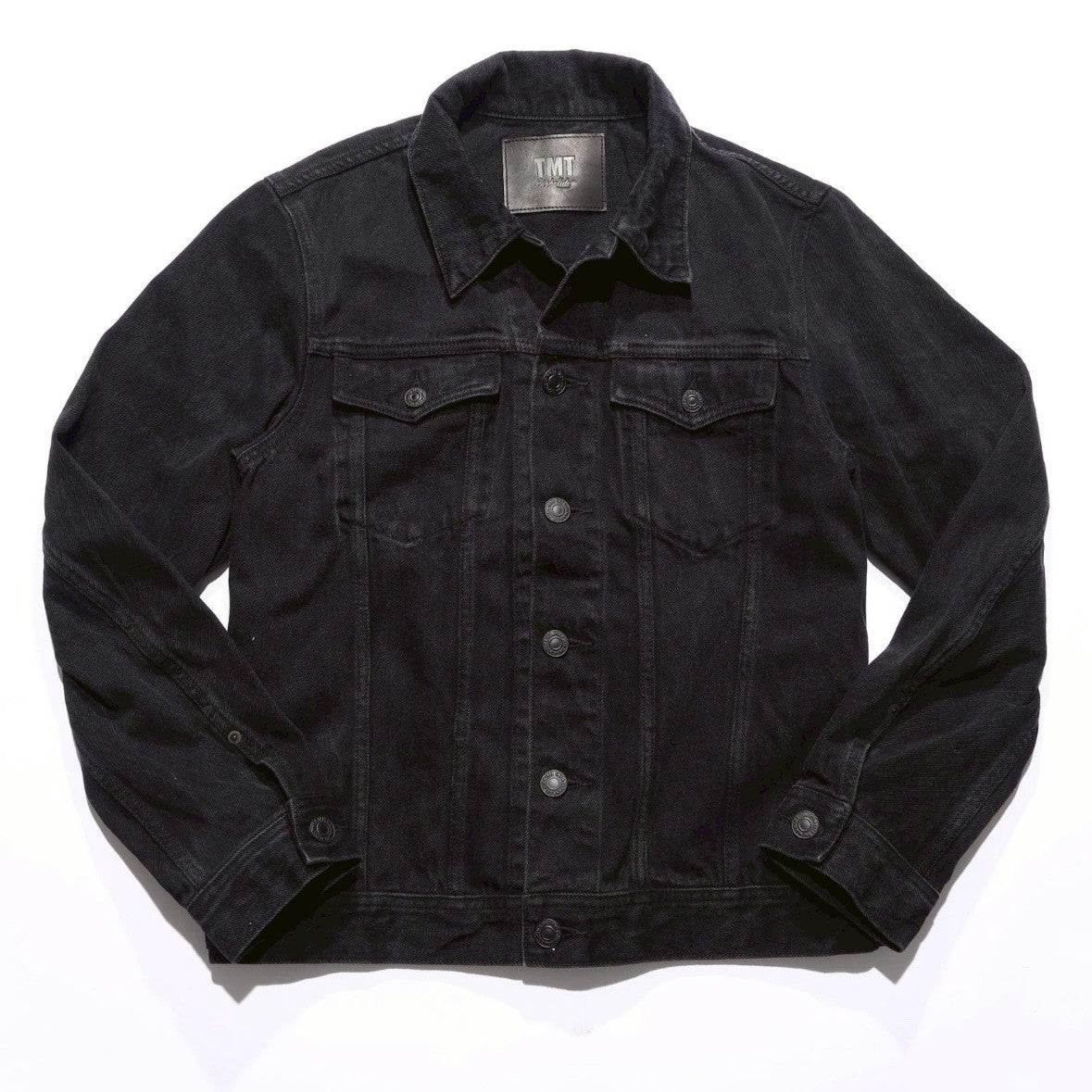 12oz SOFT BLACK DENIM TRUCKER JACKET BLACK