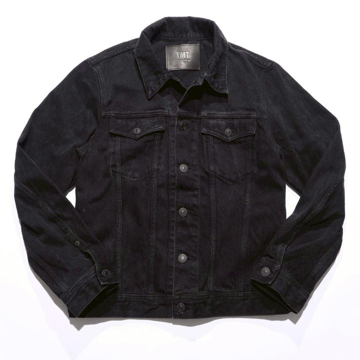 12oz SOFT BLACK DENIM TRUCKER JACKET BLACK