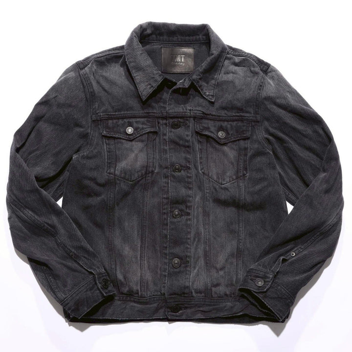 12oz SOFT BLACK DENIM TRUCKER JACKET GREY