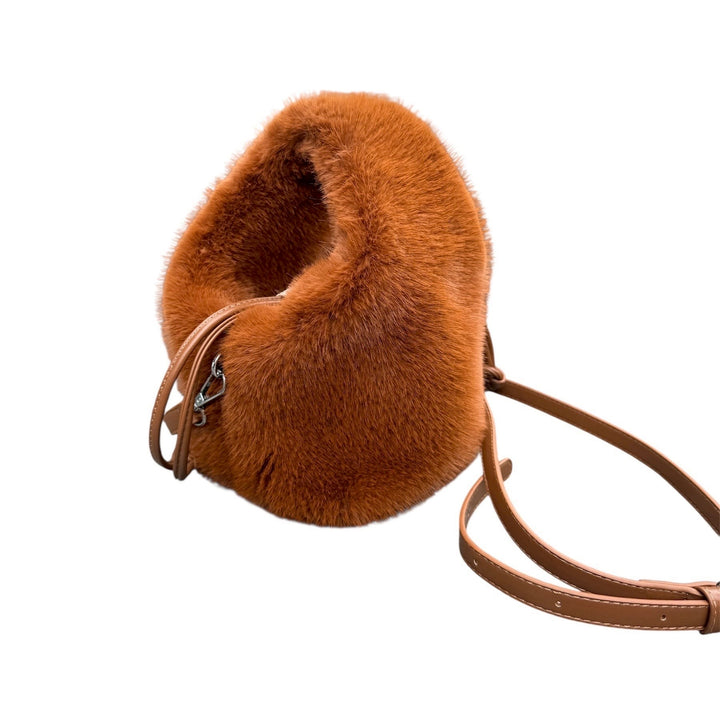 レザーショルダー付 ハンドルバッグ『 PETIT（プティ）』ブラウン