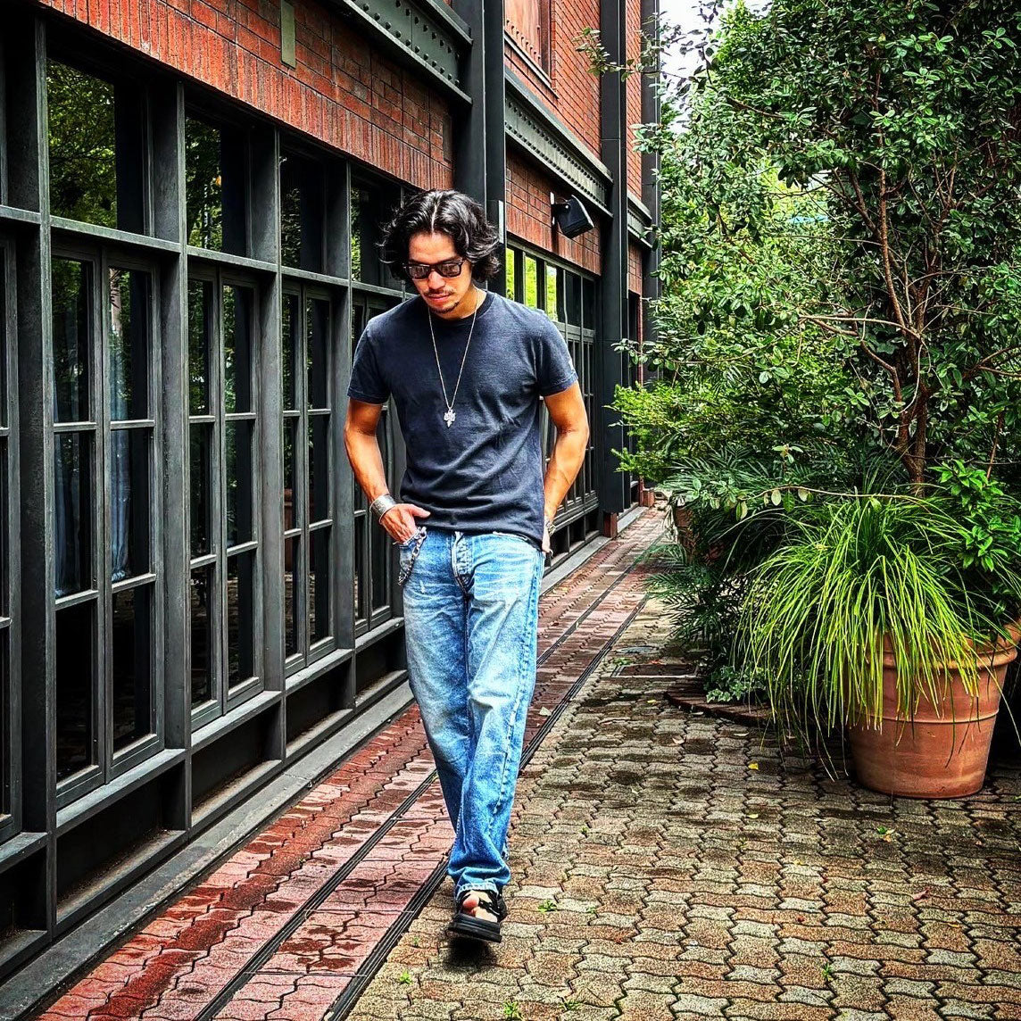 BLACK COTTON JERSEY S/S TEE