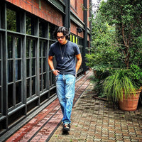 BLACK COTTON JERSEY S/S TEE