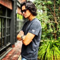 BLACK COTTON JERSEY S/S TEE