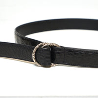 【受注終了】 Cisei + h  x  THE BAR  極上のシルバーリングベルト C2001 W RING BELT ブラック×シルバー１