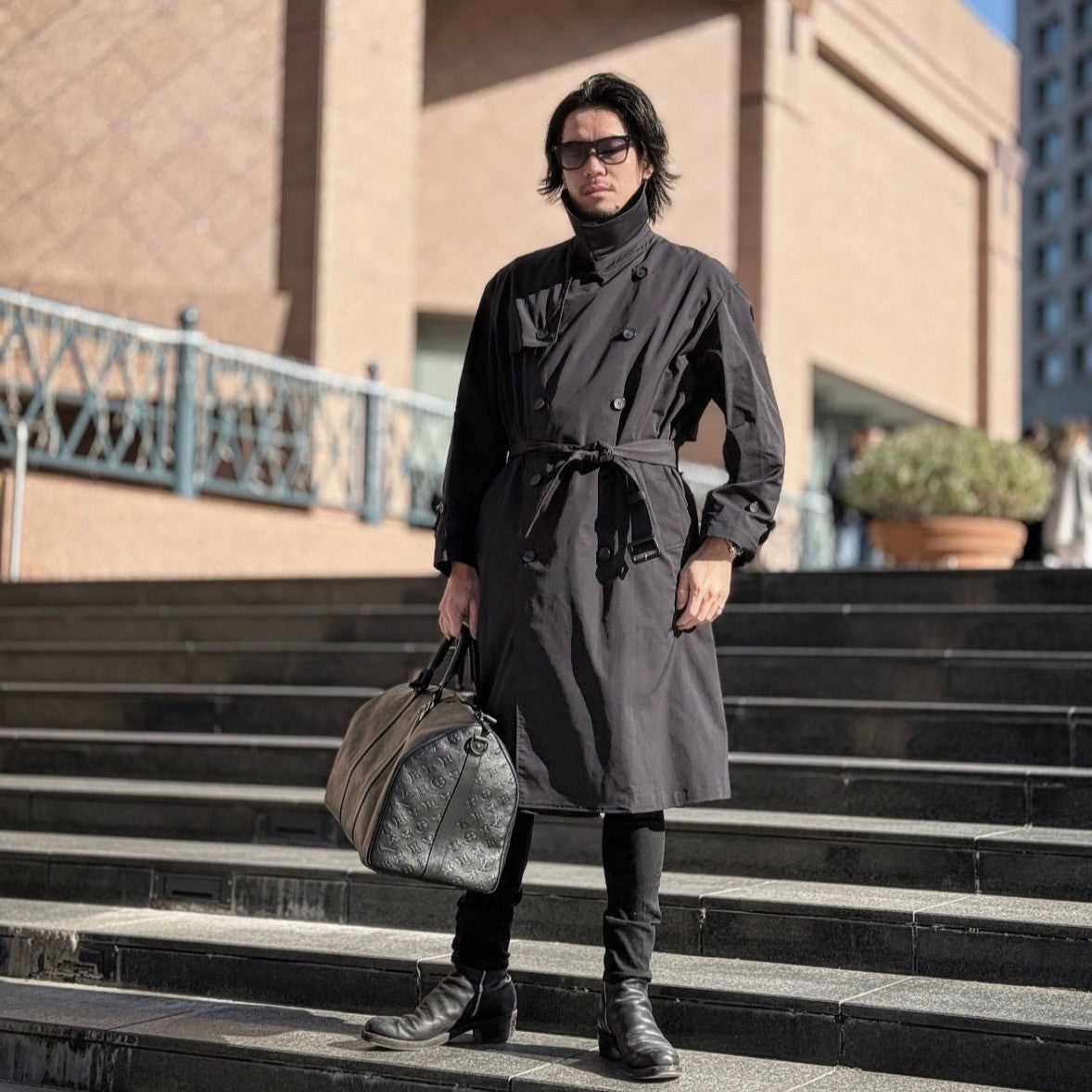 COTTONLIKE TWILL TRENCH COAT
