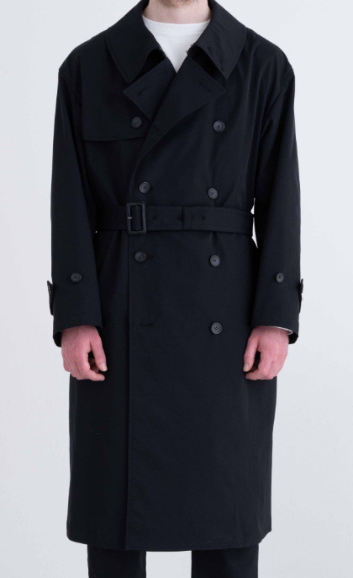 COTTONLIKE TWILL TRENCH COAT