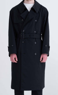 COTTONLIKE TWILL TRENCH COAT