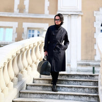 COTTONLIKE TWILL TRENCH COAT