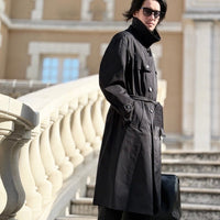 COTTONLIKE TWILL TRENCH COAT