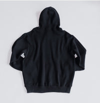 Compact spin cotton hoodie Black