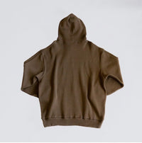 Compact spin cotton hoodie Brown