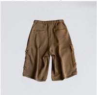 Compact spin cotton long shorts brown