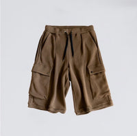 Compact spin cotton long shorts brown