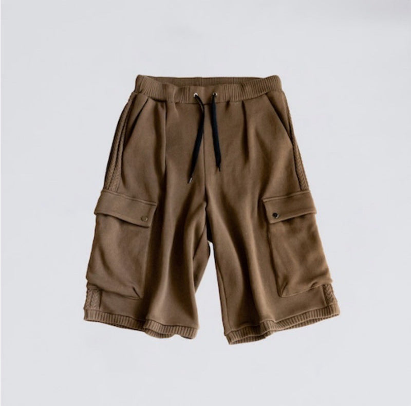 Compact spin cotton long shorts brown