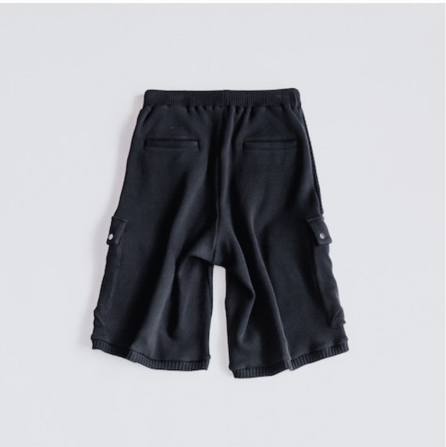 Compact spin cotton long shorts black