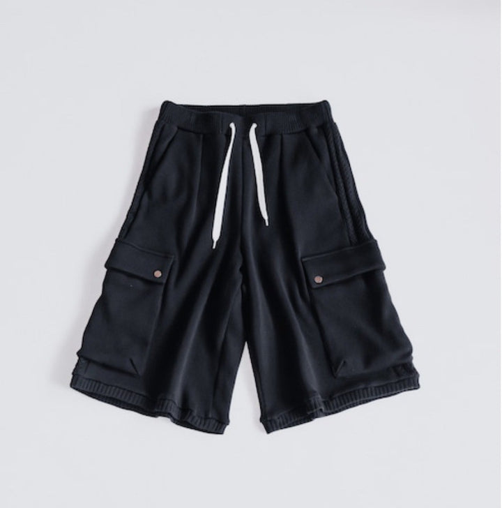 Compact spin cotton long shorts black