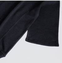 Compact spin cotton oversized pullover Black