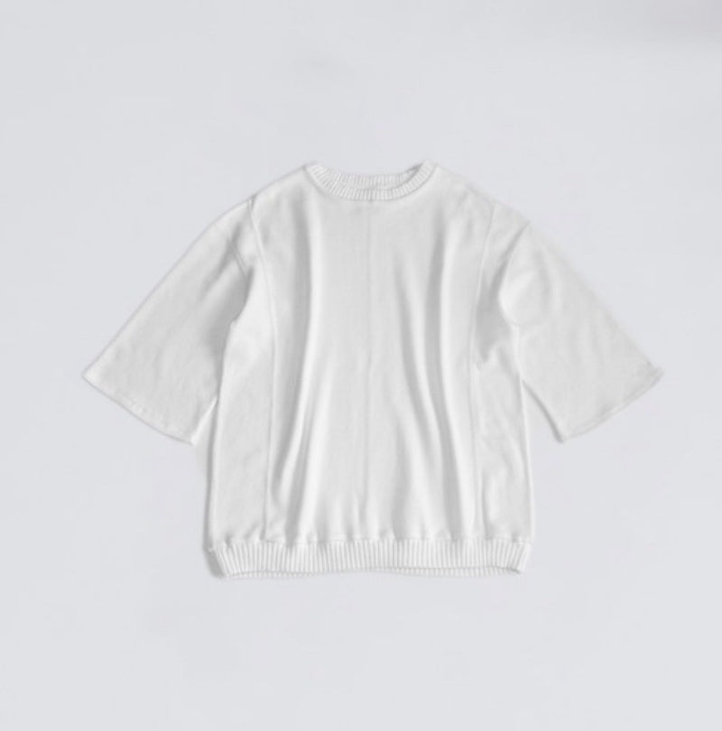 Compact spin cotton oversized pullover White