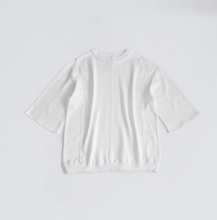 Compact spin cotton oversized pullover White