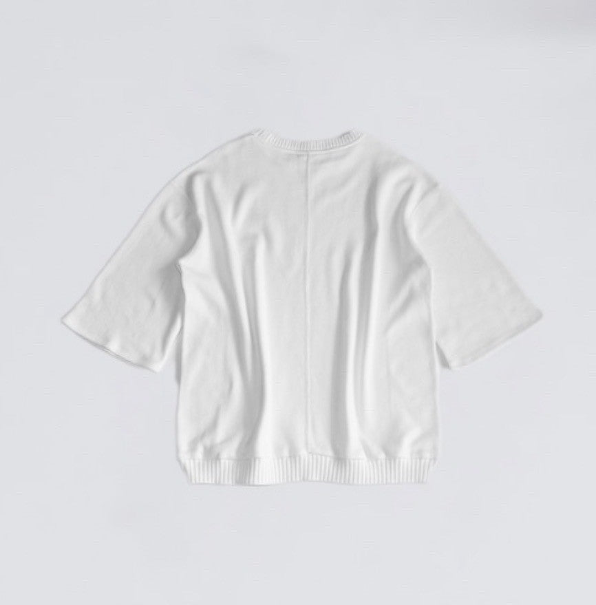 Compact spin cotton oversized pullover White
