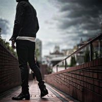 STRETCH COMFY DENIM JACKET #BLACK