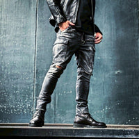 「DERANGE Crushed Special Edition」CLASH DENIM CARGO SKINNY PANTS