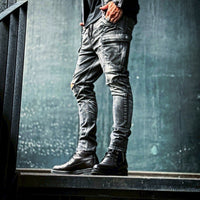 「DERANGE Crushed Special Edition」CLASH DENIM CARGO SKINNY PANTS