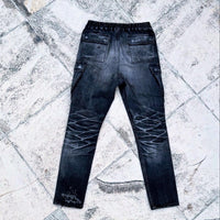 「DERANGE Crushed Special Edition」CLASH DENIM CARGO SKINNY PANTS