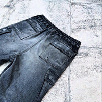 「DERANGE Crushed Special Edition」CLASH DENIM CARGO SKINNY PANTS