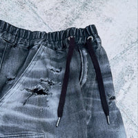 「DERANGE Crushed Special Edition」CLASH DENIM CARGO SKINNY PANTS