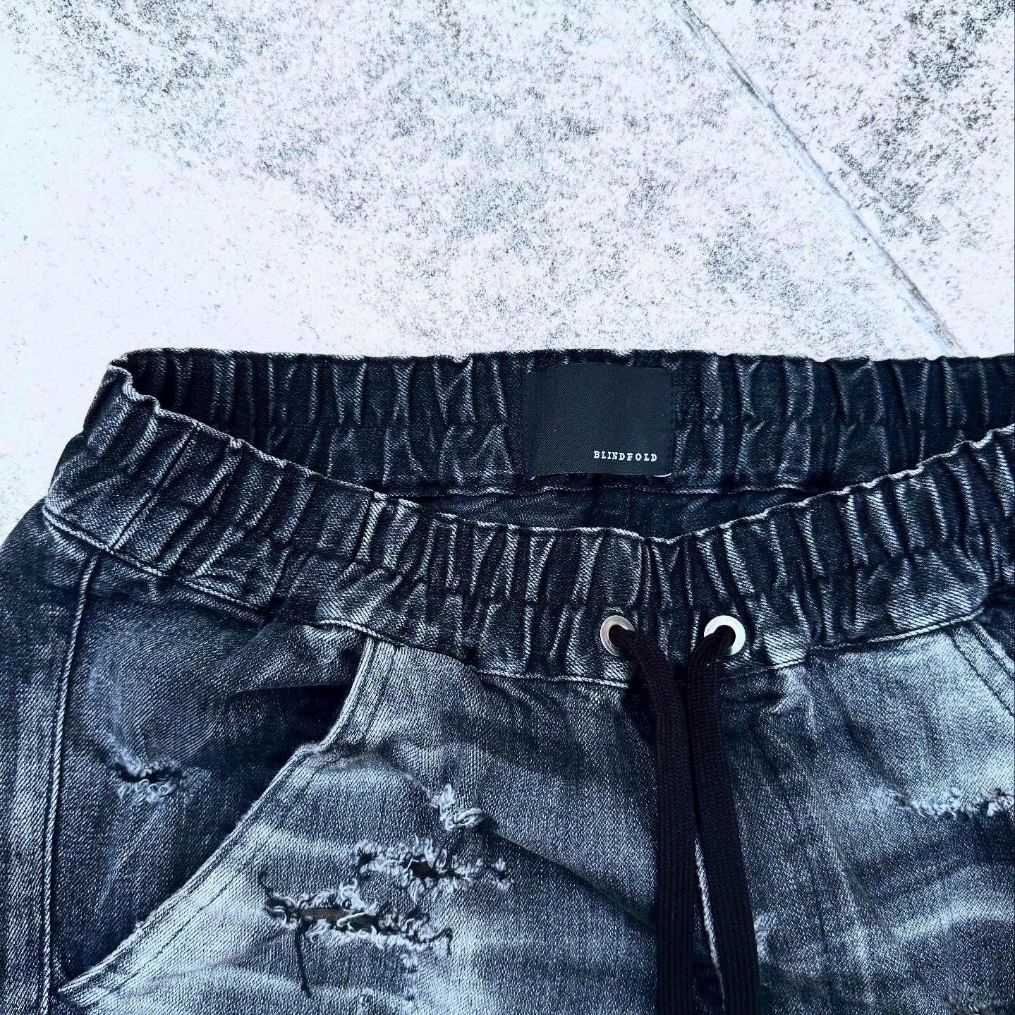 「DERANGE Crushed Special Edition」CLASH DENIM CARGO SKINNY PANTS