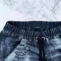「DERANGE Crushed Special Edition」CLASH DENIM CARGO SKINNY PANTS