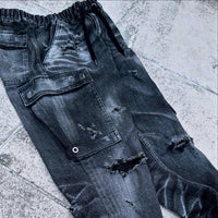 「DERANGE Crushed Special Edition」CLASH DENIM CARGO SKINNY PANTS