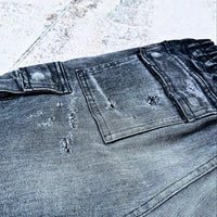 「DERANGE Crushed Special Edition」CLASH DENIM CARGO SKINNY PANTS