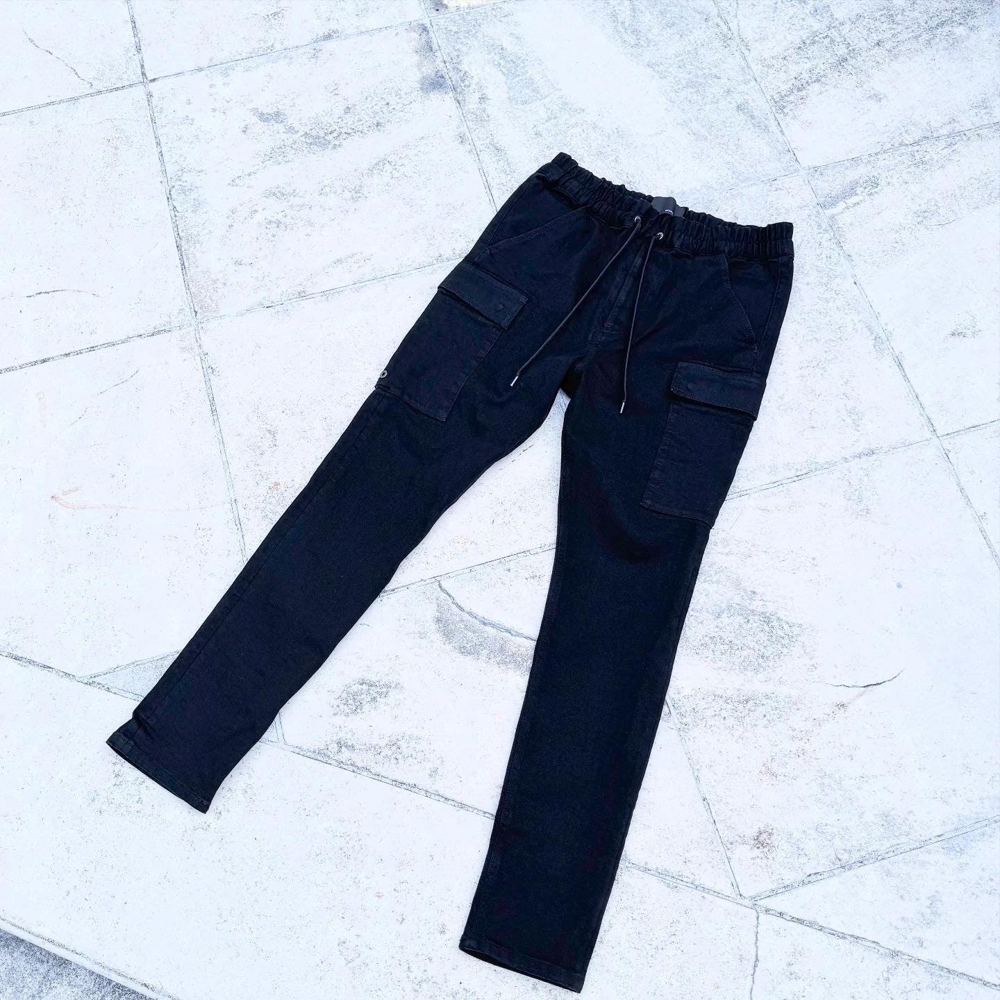 「DERANGE（デランジ）」ONE WASH DENIM CARGO SKINNY PANTS