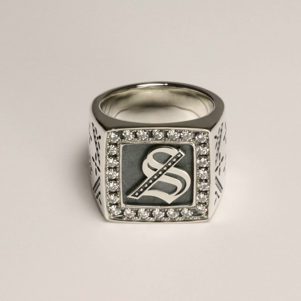 1117 bar ring リング#13 INRENG Men's Stainless Steel Number 13 Ring High Polished