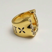 Laurel Horseshoe Ring Diamond K18YG