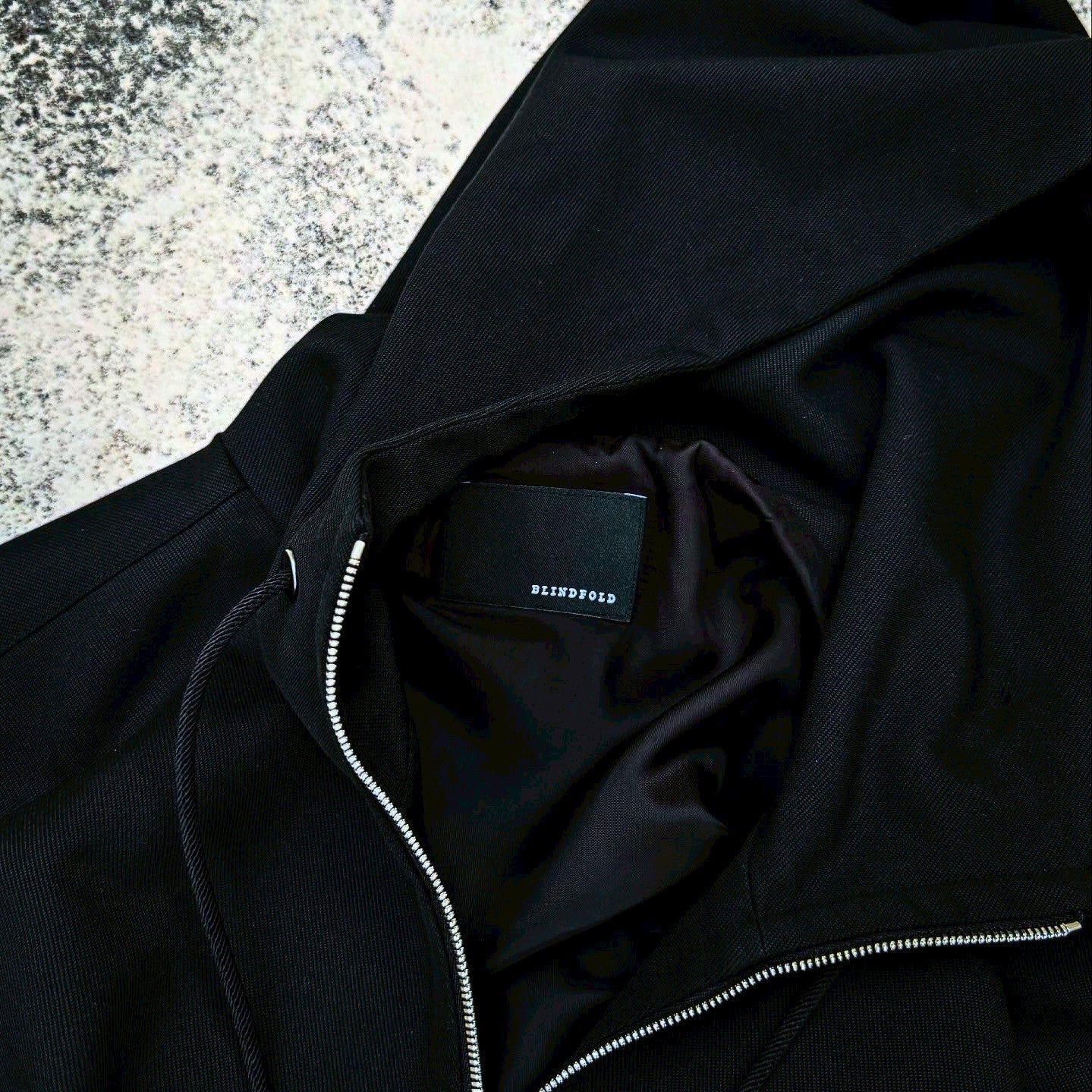 「SLIVER（スリバー）」TWR KERSEY ZIP-UP PARKA BLACK