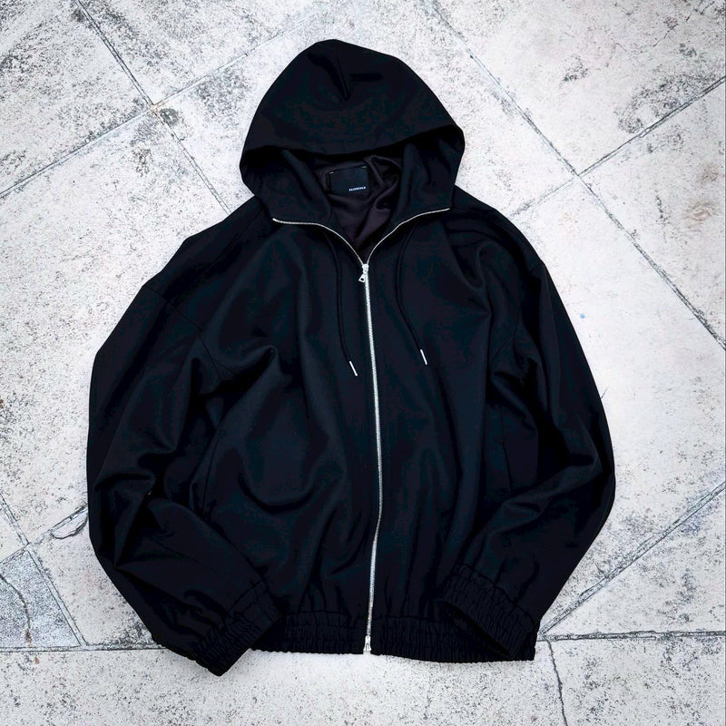 「SLIVER（スリバー）」TWR KERSEY ZIP-UP PARKA BLACK