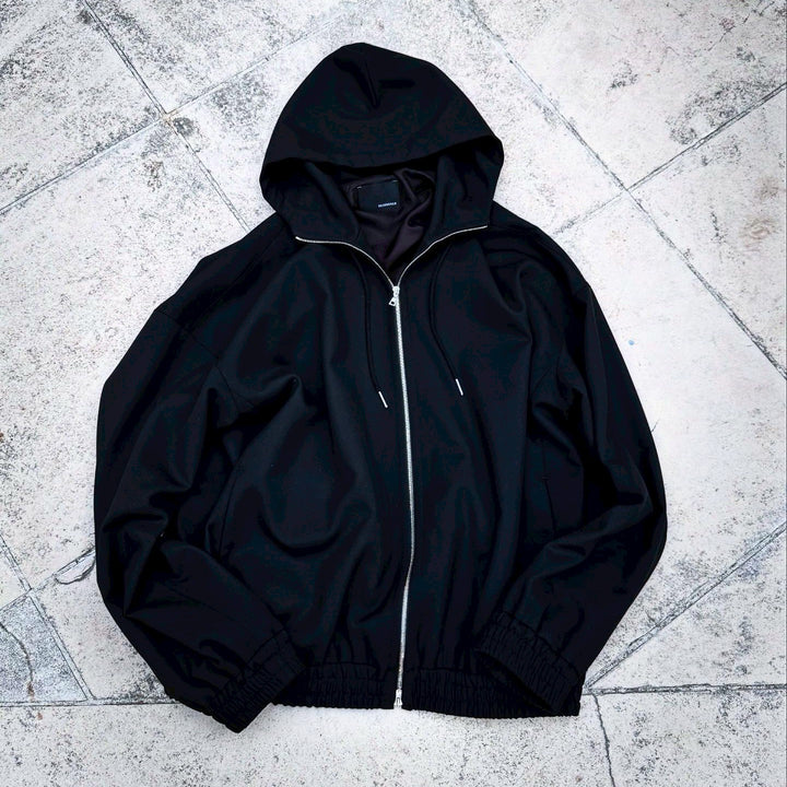 「SLIVER（スリバー）」TWR KERSEY ZIP-UP PARKA BLACK