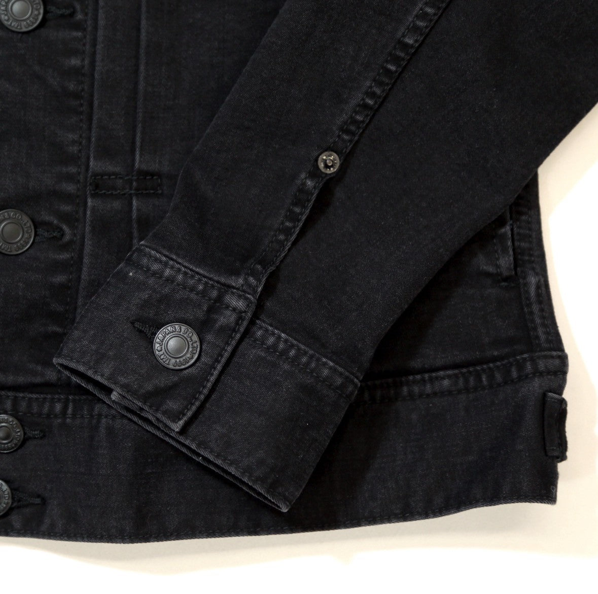 STRETCH COMFY DENIM JACKET #BLACK