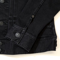 STRETCH COMFY DENIM JACKET #BLACK