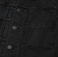 STRETCH COMFY DENIM JACKET #BLACK