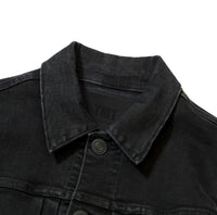 STRETCH COMFY DENIM JACKET #BLACK