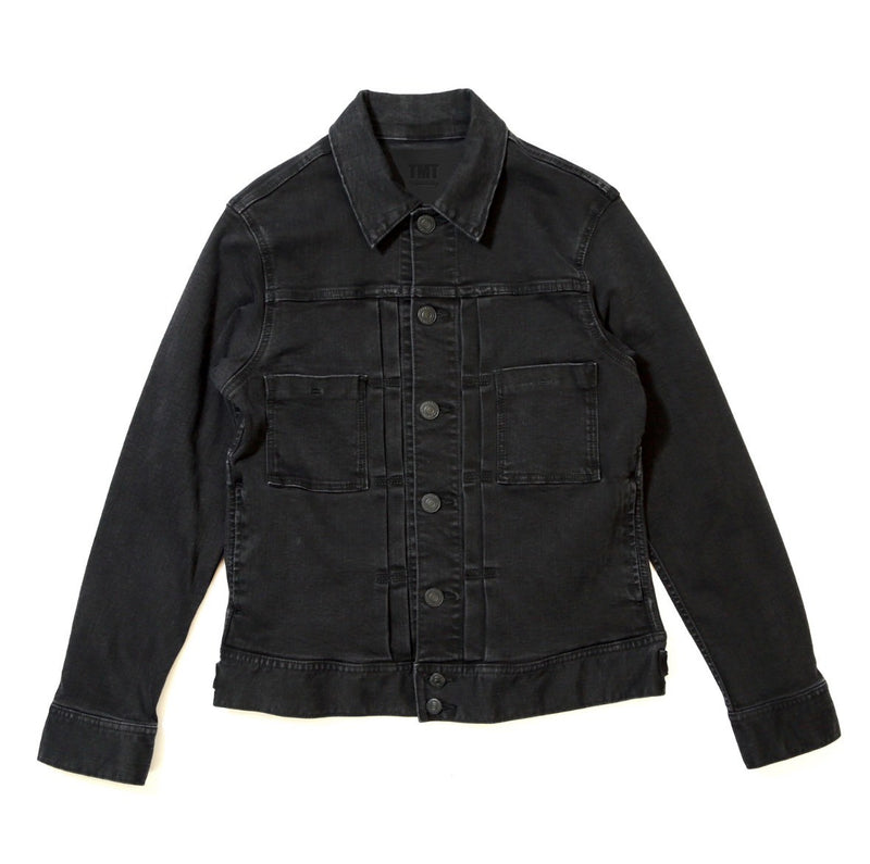 STRETCH COMFY DENIM JACKET #BLACK